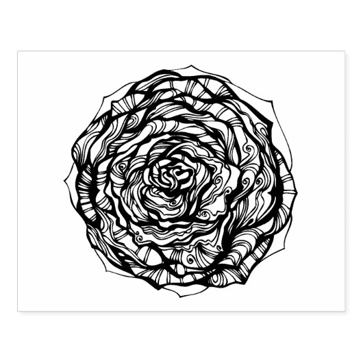 Tampons Encreurs Rose ornemental Abstrait (Impression)