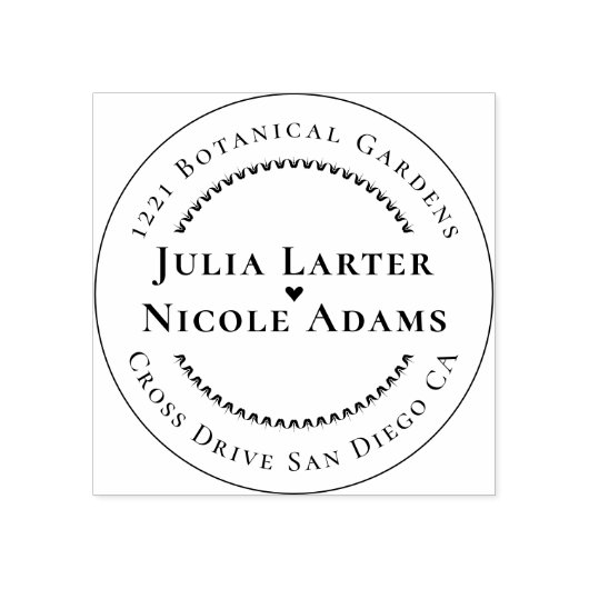 Tampons Encreurs Rose Vert Rose Pétales Fleurs Jardin Mariage (Impression)