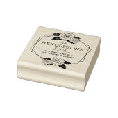 Tampons Encreurs Roses blanches vintages avec cadre moderne (Tampon)