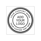Tampons Encreurs Round company name and custom Text Logo template (Impression)