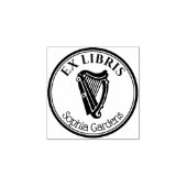 Tampons Encreurs Round Ex Libris - Harp Motif (Impression)