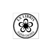 Tampons Encreurs Round Ex Libris - Motif Fleur (Impression)