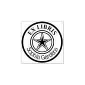 Tampons Encreurs Round Ex Libris Star Motif (Impression)