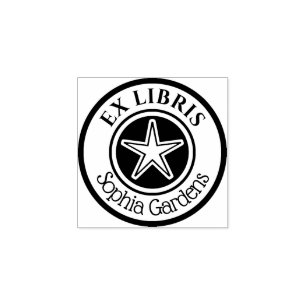 Tampons Encreurs Round Ex Libris Star Motif v2