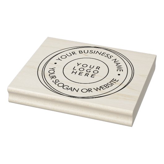 Tampons Encreurs Round Modern Frame Business Custom Logo Website (Tampon)