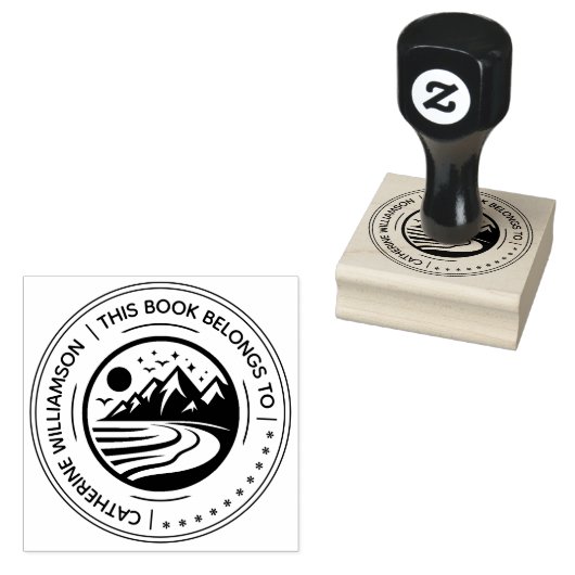 Tampons Encreurs Round Mountain Sketch Ce livre appartient à (Tamponné)