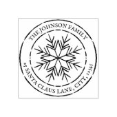 Tampons Encreurs Round Snowflake Nom de famille Adresse de retour (Impression)