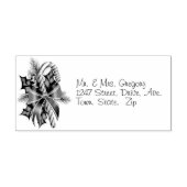 Tampons Encreurs Ruban de bonbon de Noël au houx (Impression)