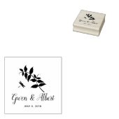 Tampons Encreurs Rubber Stamp with Dragonfly Wedding Monogram (Tamponné)