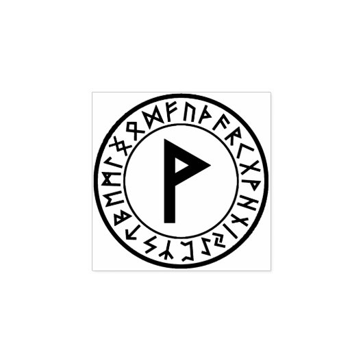 Tampons Encreurs Rune Circle [08. Wunjo] Timbre en caoutchouc (Impression)