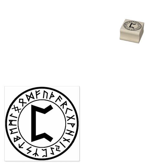 Tampons Encreurs Rune Circle [14. Perthro] Timbre en caoutchouc (Tamponné)