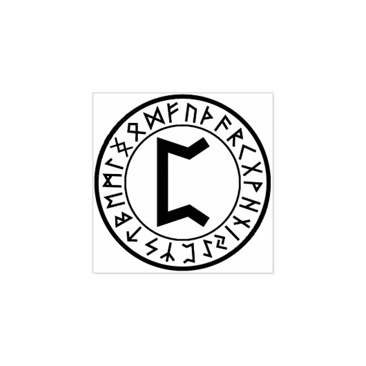 Tampons Encreurs Rune Circle [14. Perthro] Timbre en caoutchouc (Impression)
