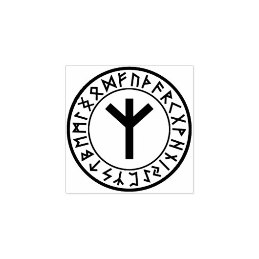 Tampons Encreurs Rune Circle [15. Algiz] Timbre en caoutchouc (Impression)