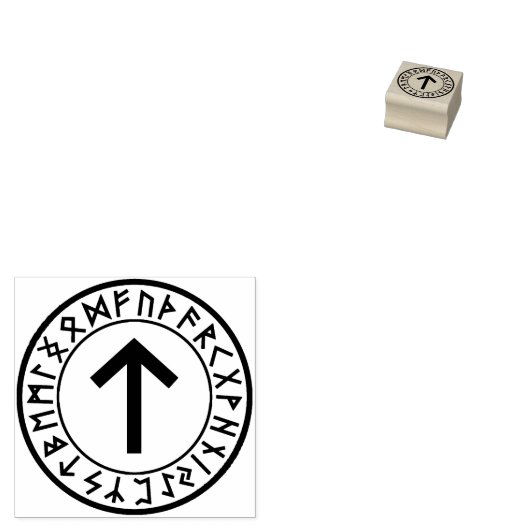 Tampons Encreurs Rune Circle [17. Tiwaz] Timbre en caoutchouc (Tamponné)