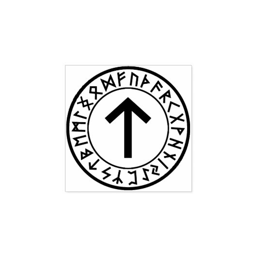 Tampons Encreurs Rune Circle [17. Tiwaz] Timbre en caoutchouc (Impression)