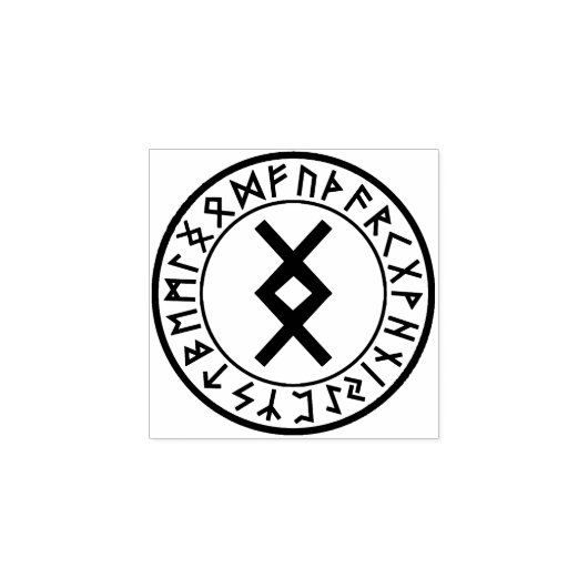Tampons Encreurs Rune Circle [22. Inguz] Timbre en caoutchouc (Impression)