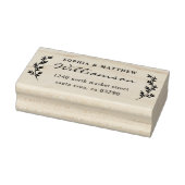 Tampons Encreurs Rustic Botanical Couple Mariage Adresse de retour (Tampon)