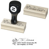 Tampons Encreurs Rustic Botanical Name & Cute Fancy Return Address