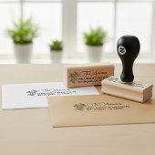 Tampons Encreurs Rustic Botanical Name & Cute Fancy Return Address
