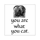 Tampons Encreurs Rustic Bread & Handwritten Text Rubber Stamp (Impression)