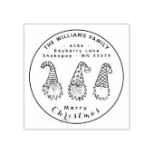 Tampons Encreurs Rustic Christmas Gnomes Adresse de retour (Impression)