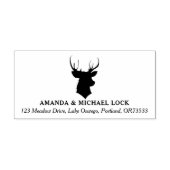 Tampons Encreurs Rustic Deer Head Mariage Adresse de retour (Impression)