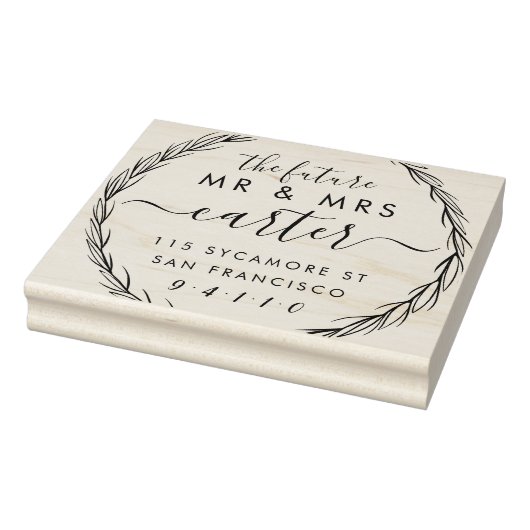 Tampons Encreurs Rustic Future M. & Mme Mariage Adresse de retour (Tampon)