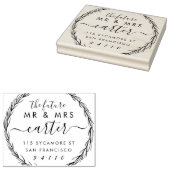 Tampons Encreurs Rustic Future M. & Mme Mariage Adresse de retour (Tamponné)