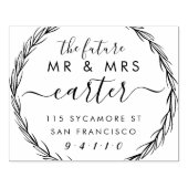 Tampons Encreurs Rustic Future M. & Mme Mariage Adresse de retour (Impression)