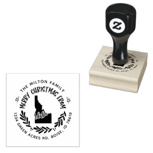 Tampons Encreurs Rustic Idaho Joyeux Noël Adresse de retour