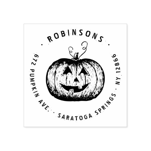 Tampons Encreurs Rustic Jack O´Lantern Citrouille Adresse d´Hallowe (Impression)