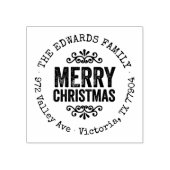 Tampons Encreurs Rustic Merry Christmas Return Address (Impression)