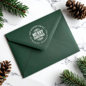 Tampons Encreurs Rustic Merry Christmas Return Address