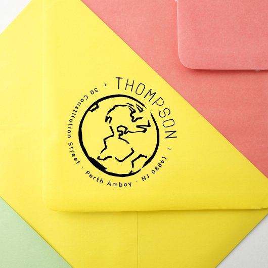 Tampons Encreurs Rustic Modern Earth Americas Adresse de retour