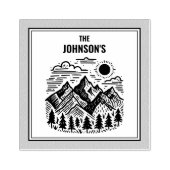 Tampons Encreurs Rustic Modern Mountains Custom (Impression)