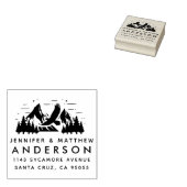 Tampons Encreurs Rustic Mountain Eagle Landscape Adresse familiale (Tamponné)