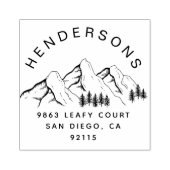 Tampons Encreurs Rustic Mountains Nom personnalisé Adresse de retou (Impression)