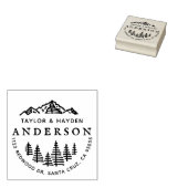 Tampons Encreurs Rustic Mountains & Pines Sketch Adresse de couple (Tamponné)