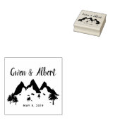 Tampons Encreurs Rustic Mountains Wedding Monogram (Tamponné)