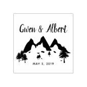 Tampons Encreurs Rustic Mountains Wedding Monogram (Impression)