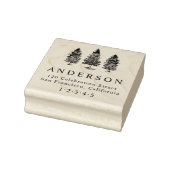 Tampons Encreurs Rustic Pine Trees Adresse de retour personnalisée (Tampon)