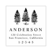 Tampons Encreurs Rustic Pine Trees Adresse de retour personnalisée (Impression)