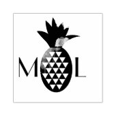 Tampons Encreurs Rustic Pineappy Initial Logo Mariage d'entreprise (Impression)