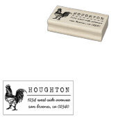 Tampons Encreurs Rustic Rooster Nom de famille Adresse de retour (Tamponné)