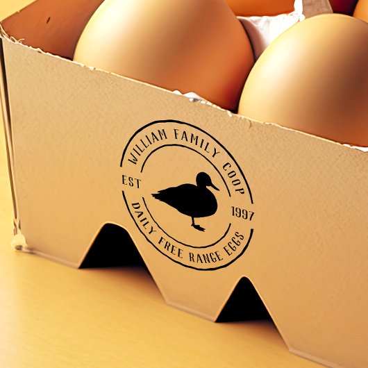Tampons Encreurs Rustic Round Farm Détails & Canard Egg Carton