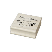 Tampons Encreurs Rustic Rubber Stamp Wedding Monogram (Tampon)