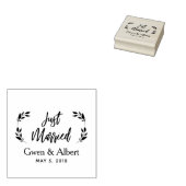 Tampons Encreurs Rustic Rubber Stamp Wedding Monogram (Tamponné)