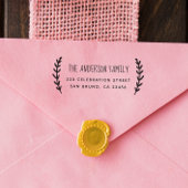 Tampons Encreurs Rustic Sprig | Nom de famille personnalisé et adre