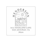 Tampons Encreurs Rustic Town Custom Family Adresse de retour (Impression)