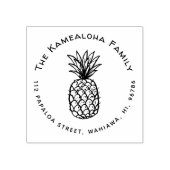 Tampons Encreurs Rustic Tropical Pineapple Hawaiian Adresse de reto (Impression)